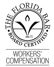 The Florida Bar Board Certified Logo. Workers Compensation