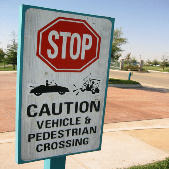 golf_cart_sign Don't Hit the Golf Cart Sign
