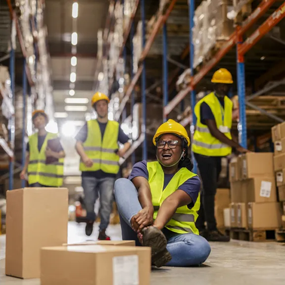 worker injured ankle